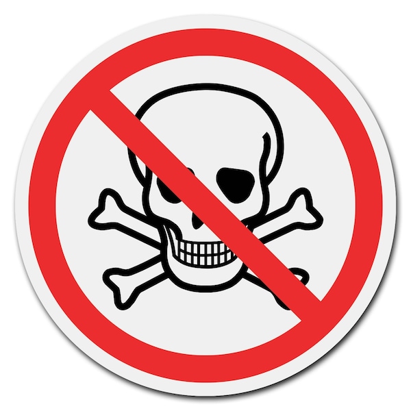 Signmission No Skull Circle Corrugated Plastic Sign C-16-CIR-No Skull - main